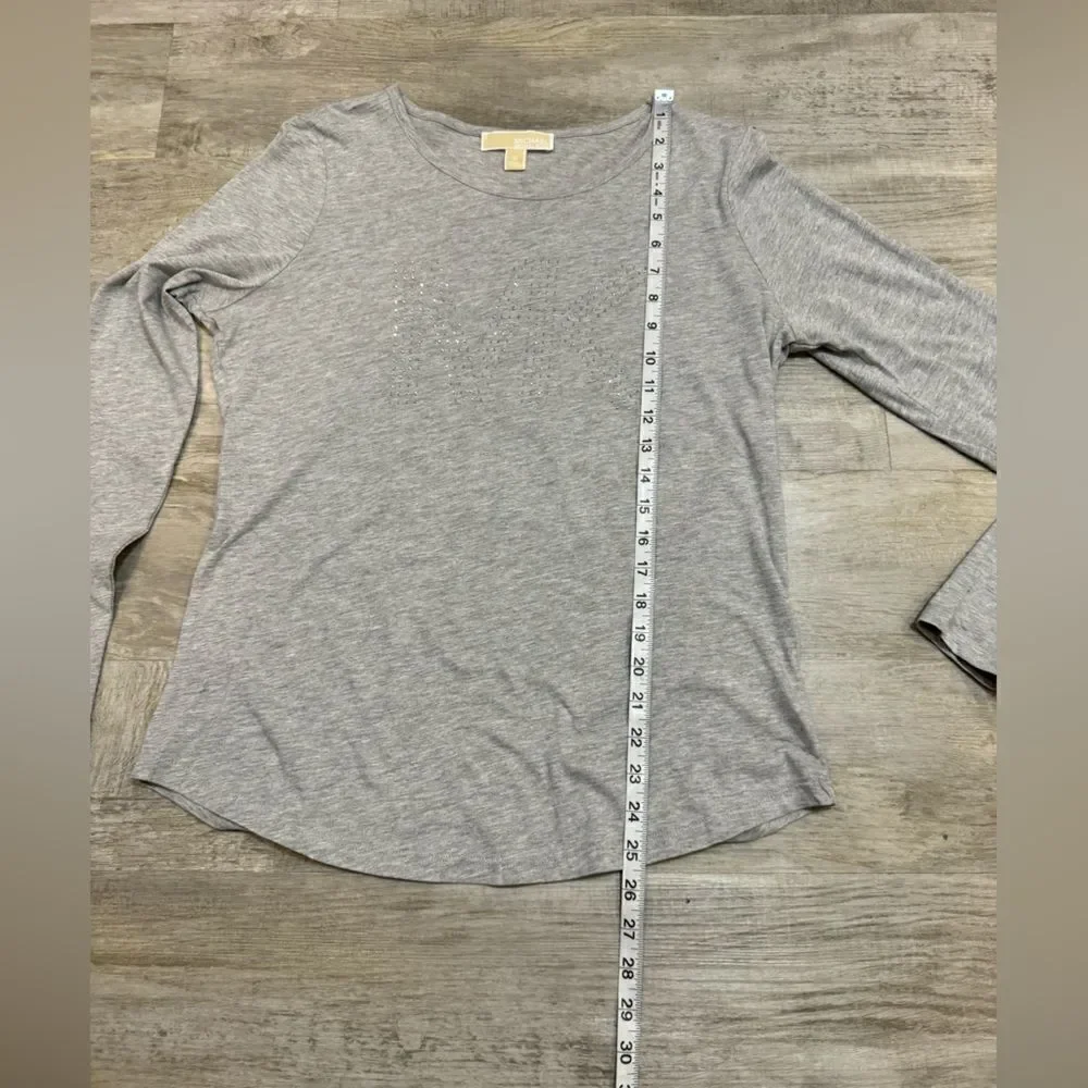 NWOT NEW MICHAEL KORS Woman’s Long Sleeve Tshirt Top Gray sz M